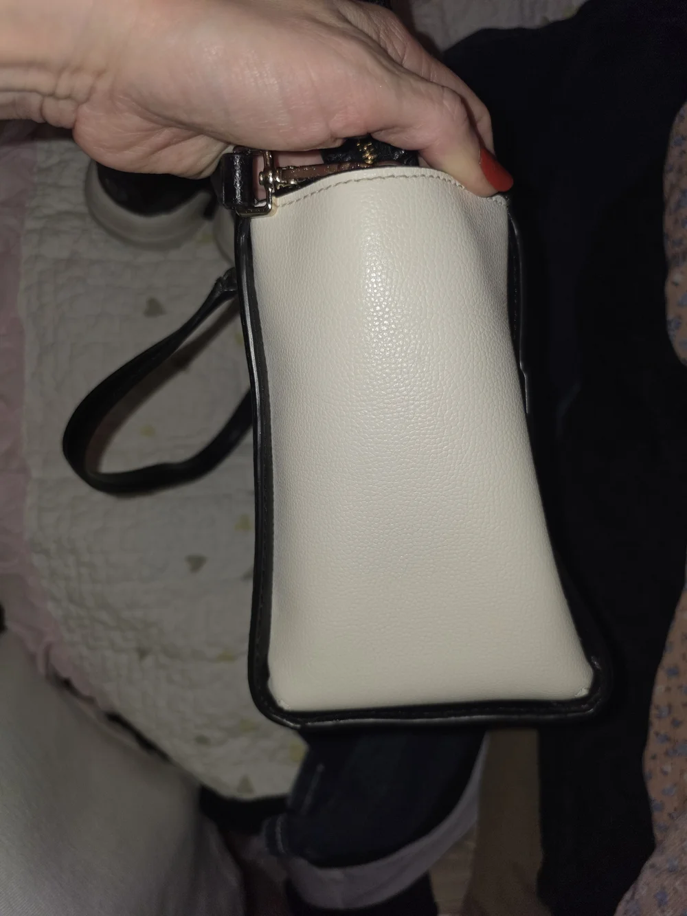 kate spade Black & White Leather Satchel